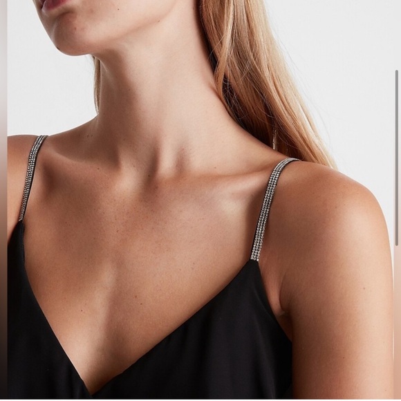 Express Black Rhinestone Dress - Picture 3 of 8